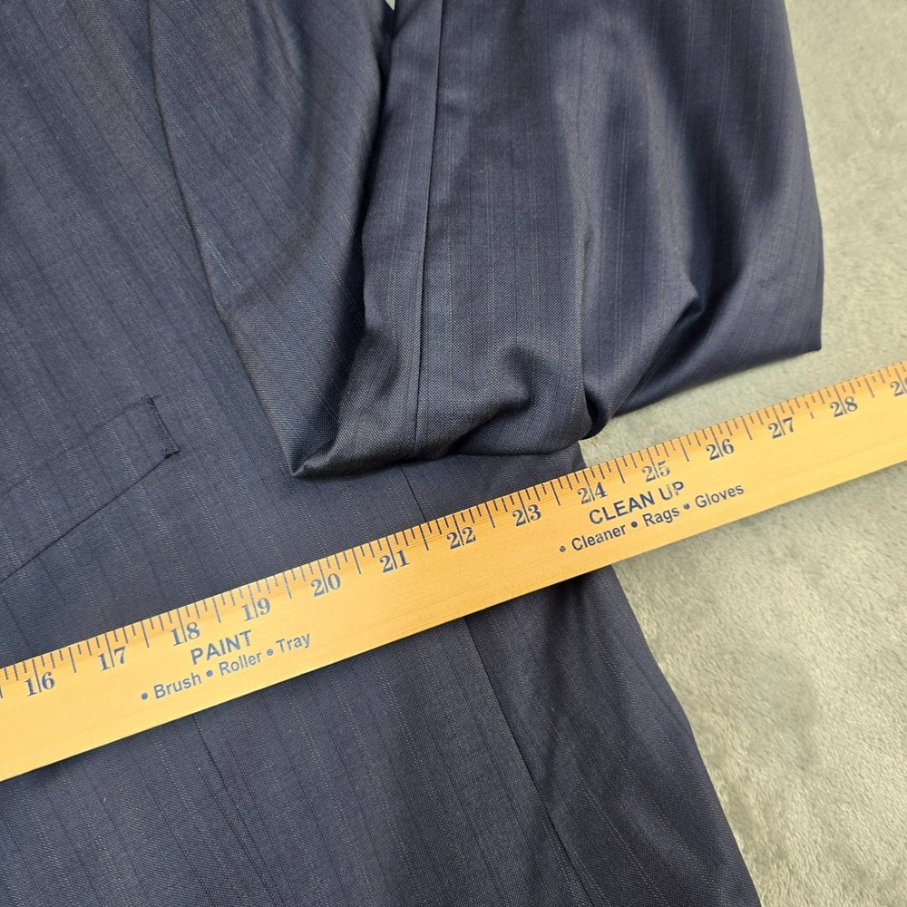 Peter Millar Blazer Jacket Sports Coat Mens‎ 48 Navy Blue 100% Wool Flaw Stain - Picture 10 of 15